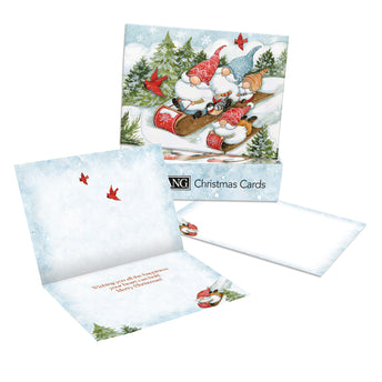 LANG Let's Go Sledding Kerstkaarten