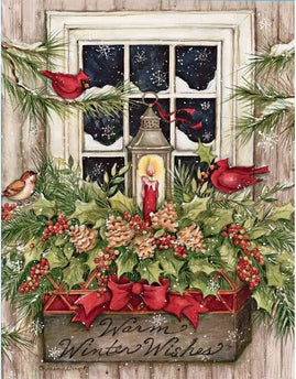 LANG Window Box Snow Kerstkaarten