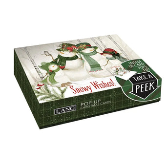 LANG Woodland Snowman Pop Up Kerstkaarten