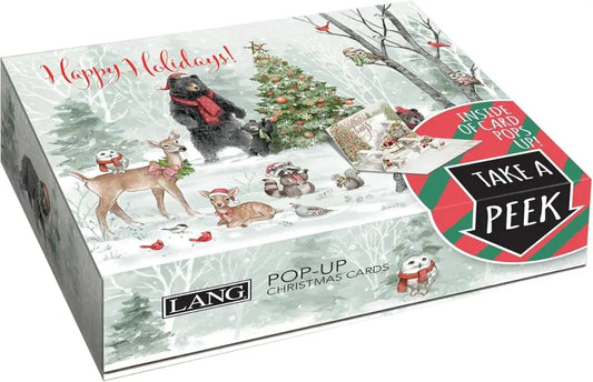 LANG Woodland Winter Pop Up Kerstkaarten
