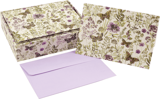 Peter Pauper Amethyst Butterflies Notitiekaarten 14 stuks