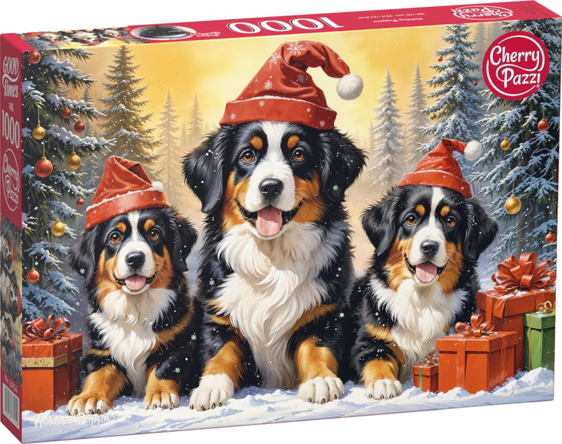 CherryPazzi Holiday Puppies Puzzel 1000 Stukjes
