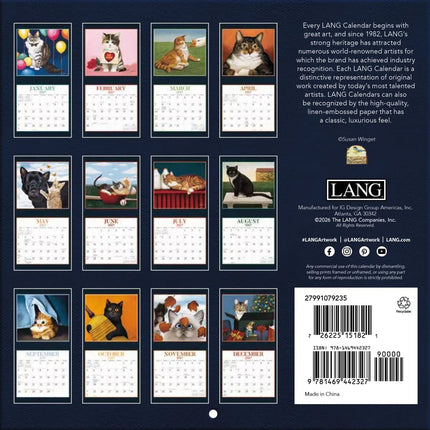 LANG American Cat Mini Kalender 2027