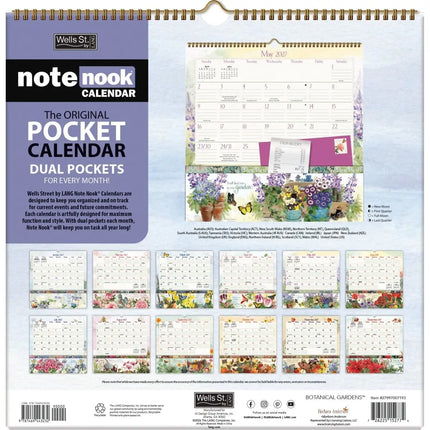 LANG Botanical Gardens Pocket Note Nook Kalender 2027