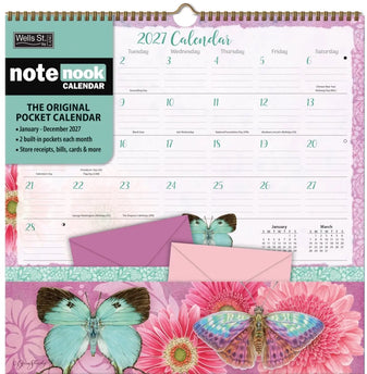 LANG Butterflies Pocket Note Nook Kalender 2027
