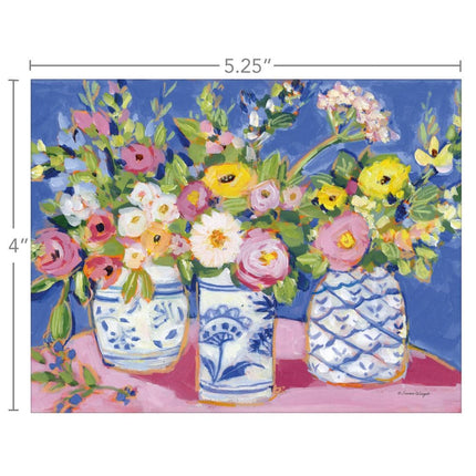 LANG Chinoiserie Blooms Notitiekaarten