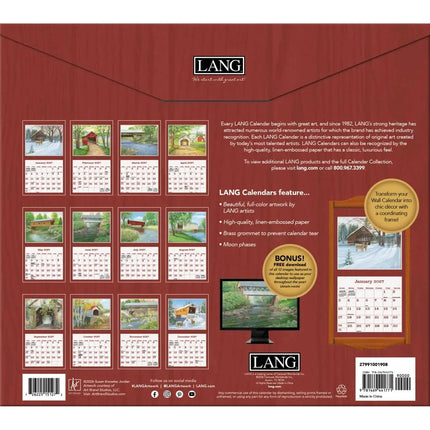 LANG Covered Bridge Kalender 2027