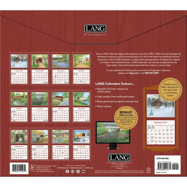 LANG Covered Bridge Kalender 2027