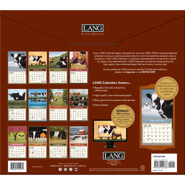 LANG Cows Cows Cows Kalender 2027