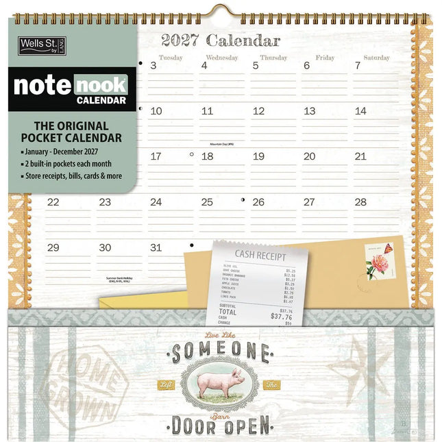 LANG Farm Fresh Note Nook Kalender 2027