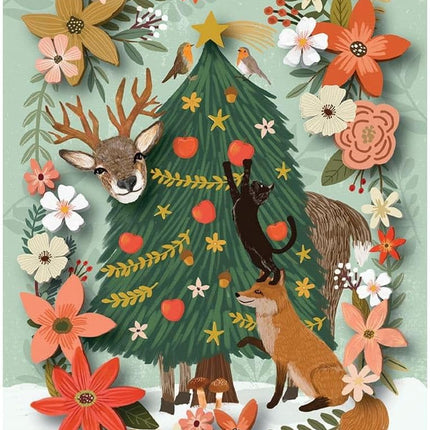 LANG Festive Forest Friends Luxe Kerstkaarten