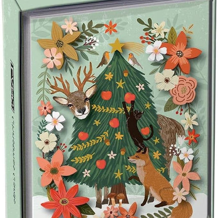 LANG Festive Forest Friends Luxe Kerstkaarten