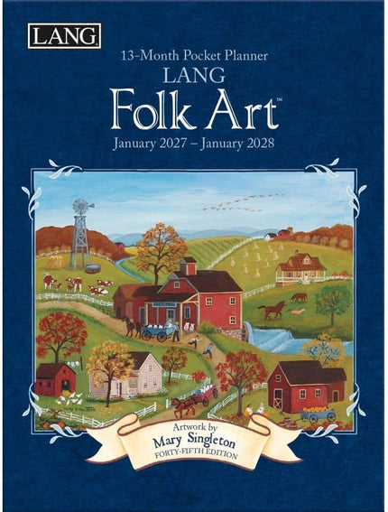 LANG Folk Art Pocket Agenda 2027