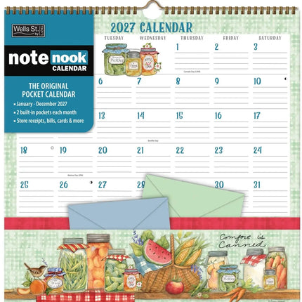 LANG Folk Song Pocket Note Nook Kalender 2027