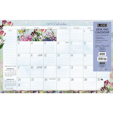 LANG Garden Botanicals Desk Pad 2027