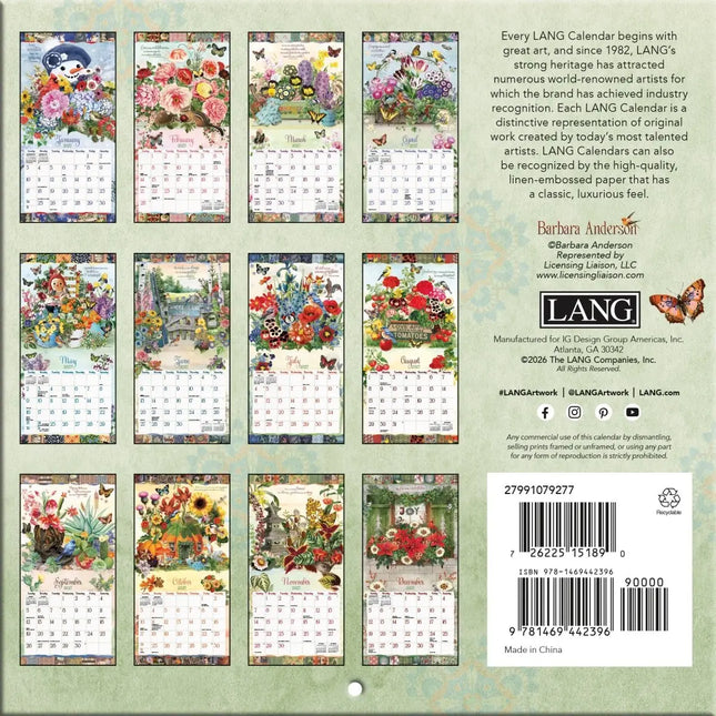 LANG Garden botanicals Mini Kalender 2027