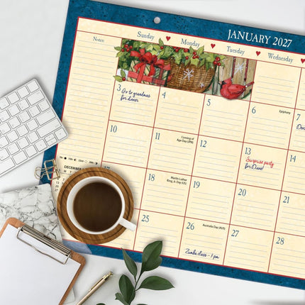 LANG Heart and Home Desk Pad 2027