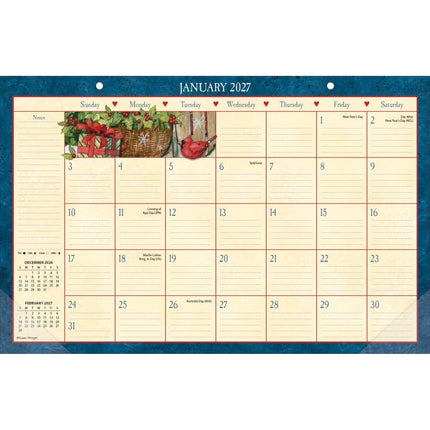LANG Heart and Home Desk Pad 2027