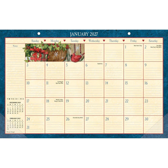 LANG Heart and Home Desk Pad 2027