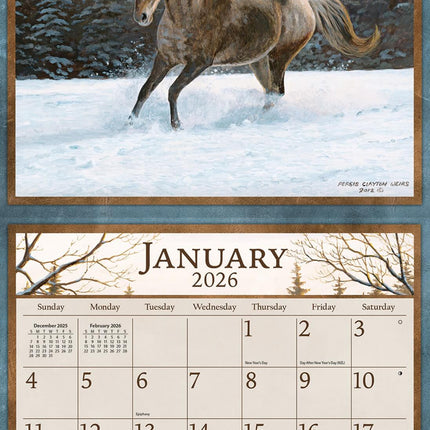 LANG Horses in the Mist Kalender 2026