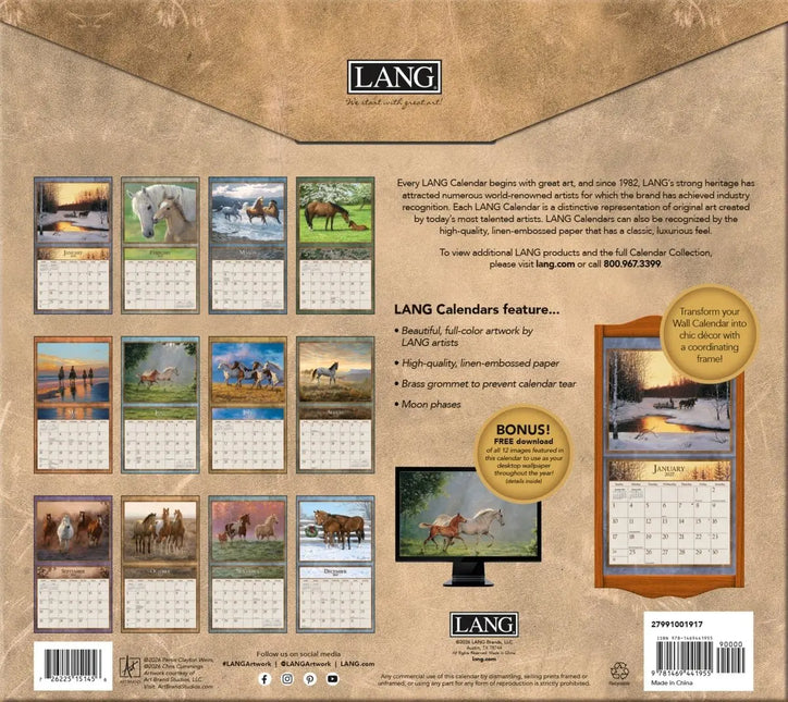 LANG Horses in the Mist Kalender 2027