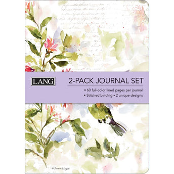 LANG Hummingbird Floral Journals 2 Stuks