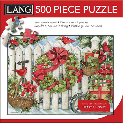 LANG Lang Christmas Fence Puzzel 500 Stukjes
