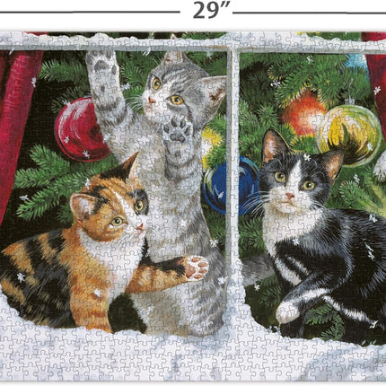 LANG LANG Kitten Christmas Puzzel 1000 Stukjes