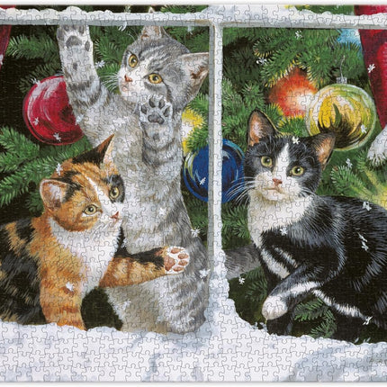 LANG LANG Kitten Christmas Puzzel 1000 Stukjes
