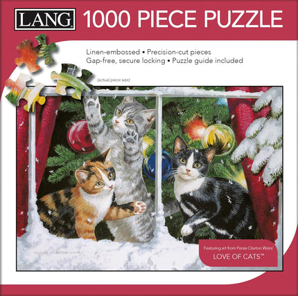 LANG LANG Kitten Christmas Puzzel 1000 Stukjes