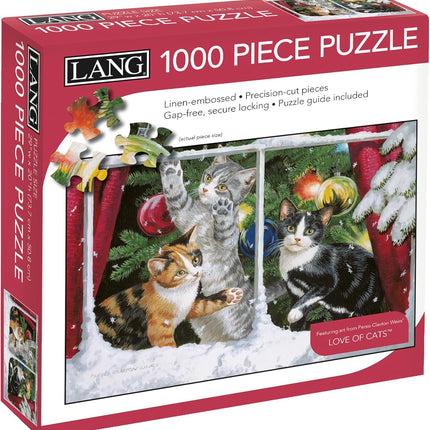 LANG LANG Kitten Christmas Puzzel 1000 Stukjes