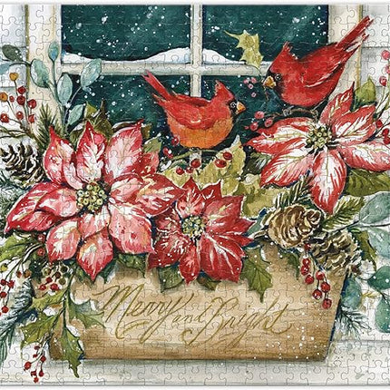 LANG Lang Poinsettia Window Box Puzzel 500 Stukjes