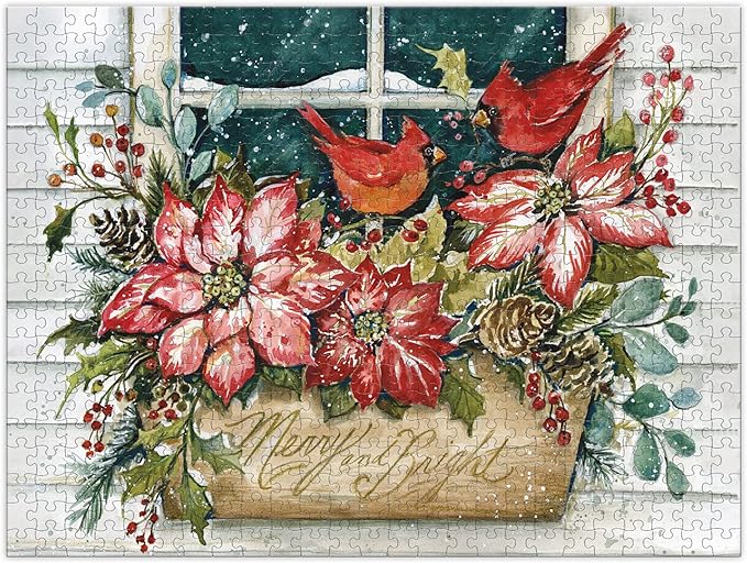 LANG Lang Poinsettia Window Box Puzzel 500 Stukjes