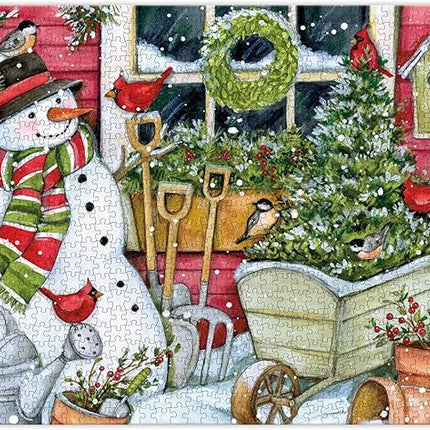 LANG Lang Snowman Winter Garden Puzzel 1000 Stukjes