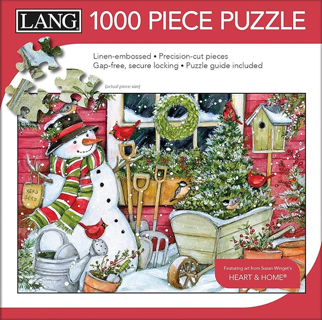 LANG Lang Snowman Winter Garden Puzzel 1000 Stukjes