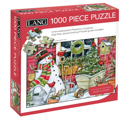 LANG Lang Snowman Winter Garden Puzzel 1000 Stukjes
