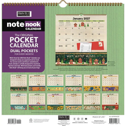 LANG Peace of Life Note Nook Kalender 2027