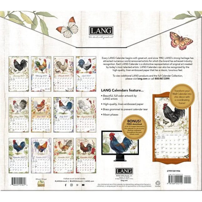 LANG Proud Rooster Kalender 2027