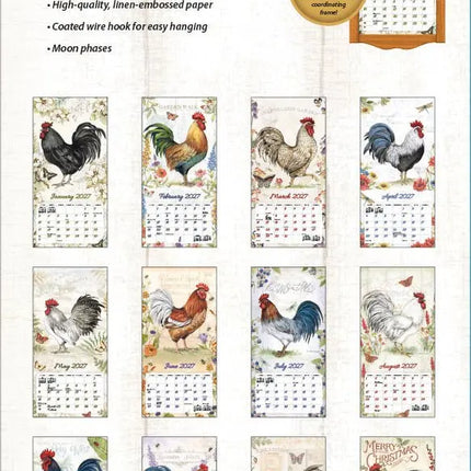 LANG Proud Rooster Kalender 2027 Small