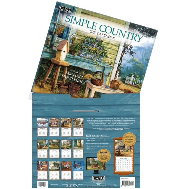 LANG Simple Country Kalender 2027