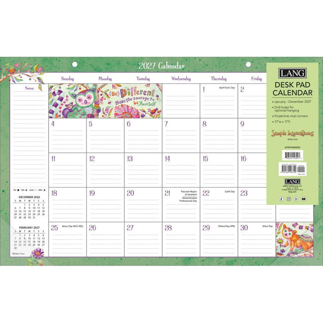 LANG Simple Inspirations Desk Pad 2027