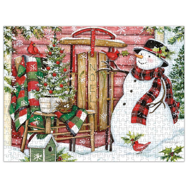 LANG Snowman & Sled Puzzel 500 Stukjes