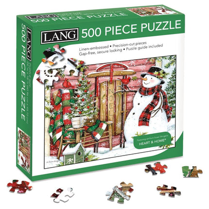 LANG Snowman & Sled Puzzel 500 Stukjes