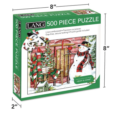 LANG Snowman & Sled Puzzel 500 Stukjes