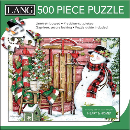 LANG Snowman & Sled Puzzel 500 Stukjes