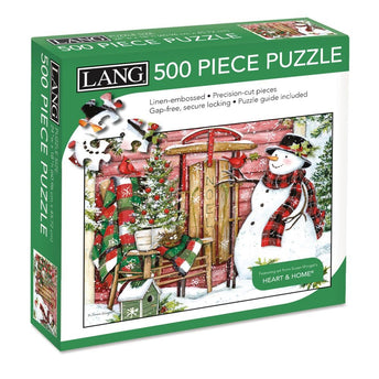 LANG Snowman & Sled Puzzel 500 Stukjes