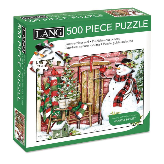 LANG Snowman & Sled Puzzel 500 Stukjes