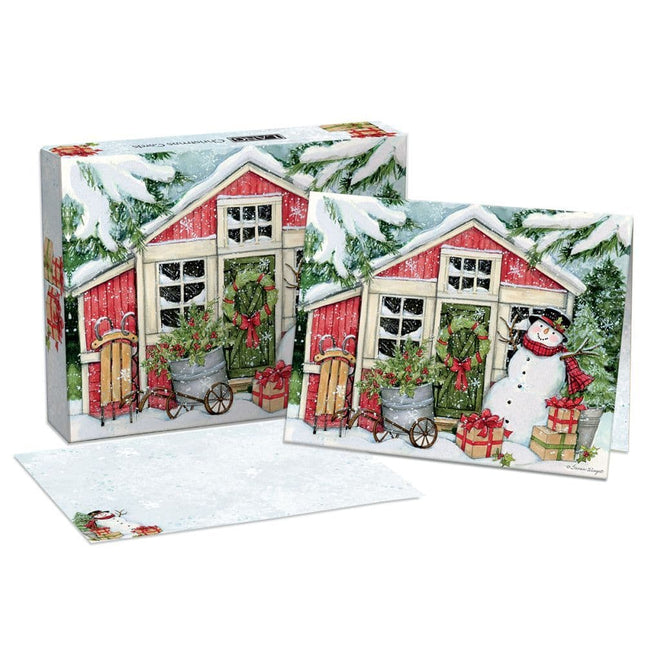 LANG Snowmans Farmhouse Kerstkaarten