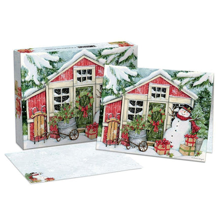 LANG Snowmans Farmhouse Kerstkaarten