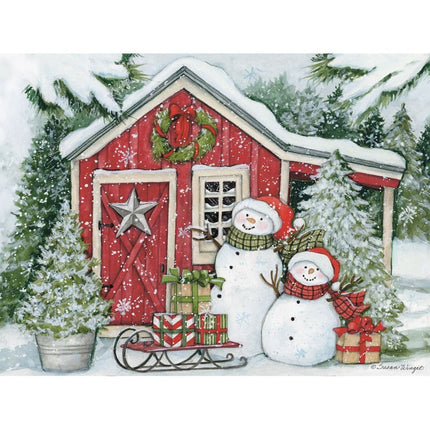 LANG Snowman’s Farmhouse Pop-Up Kerstkaarten